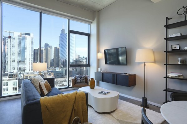 living room at Union West Apartments