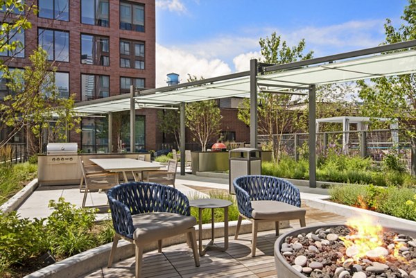 grill area at at Union West Apartments