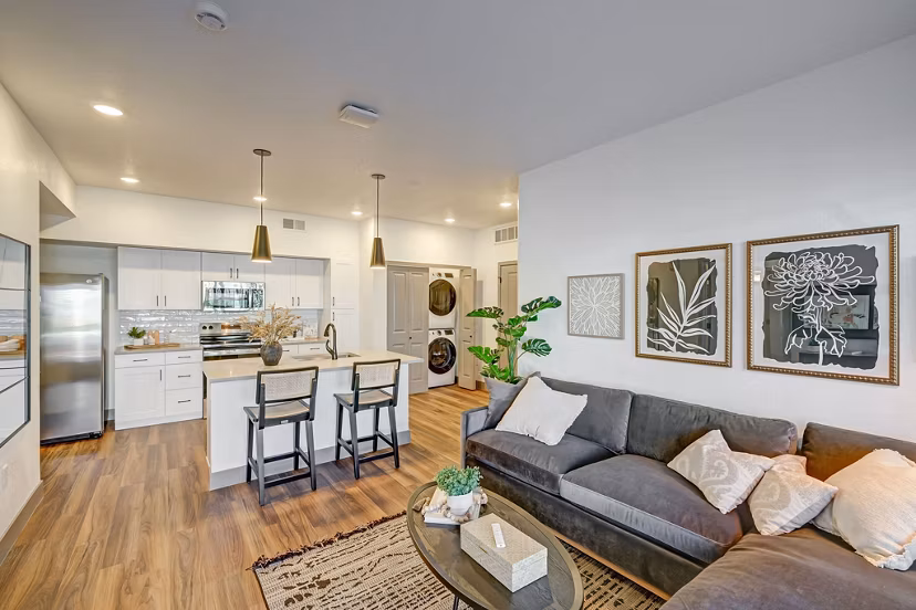 living room at The Granary Apartments