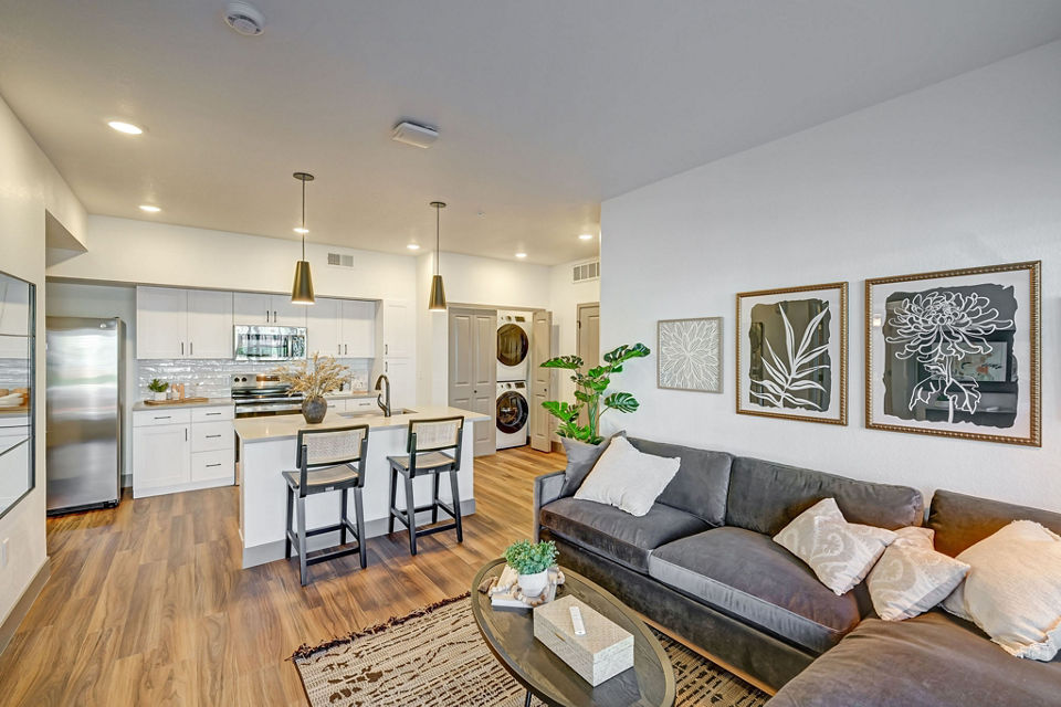 living room at The Granary Apartments