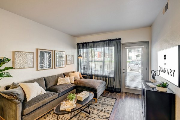 living room at The Granary Apartments