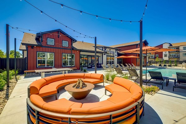 fire pit at The Granary Apartments