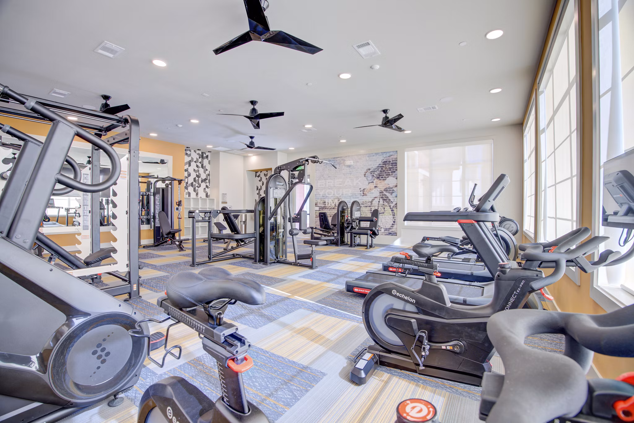 fitness center at Sendero Trace Apartments 