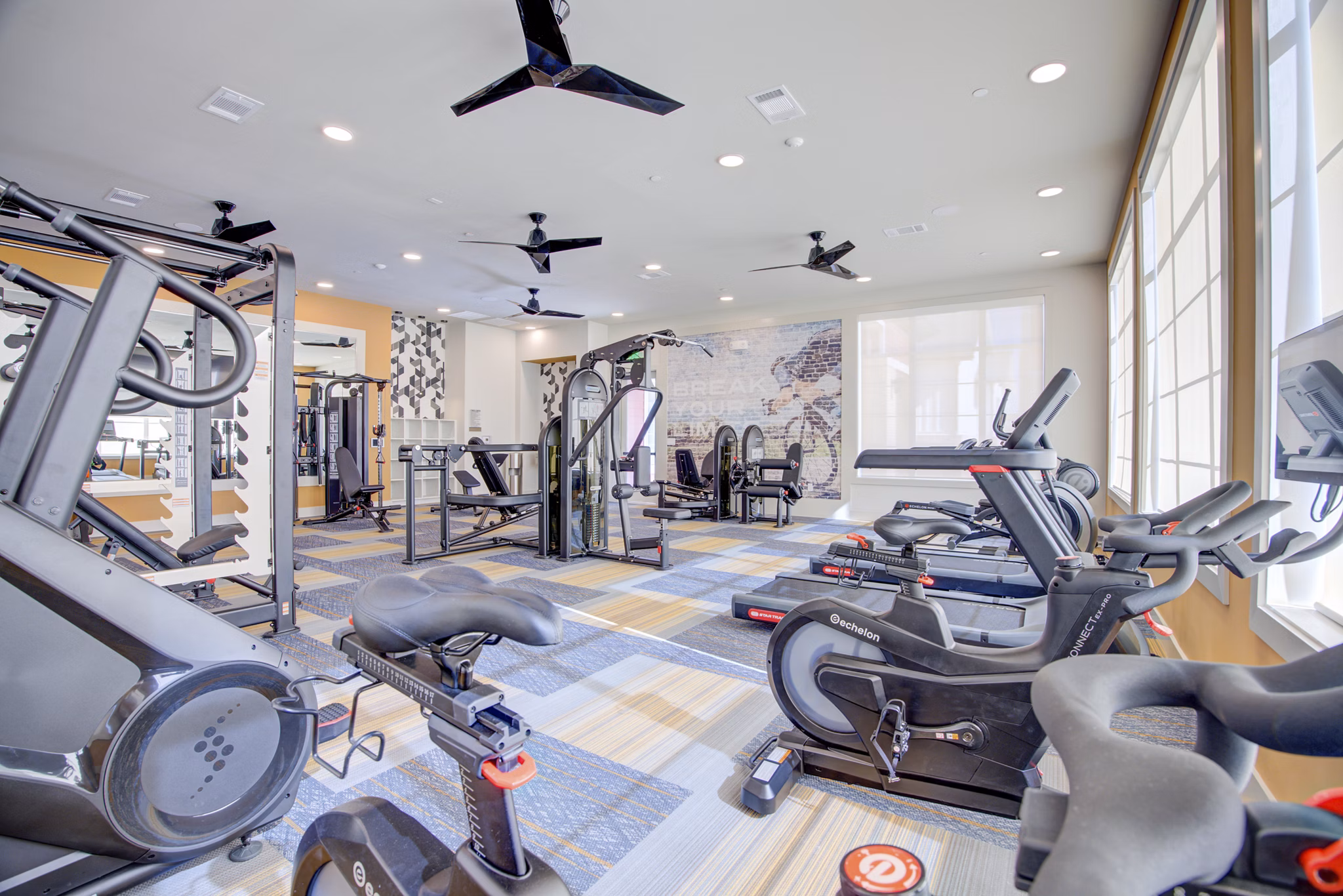fitness center at Sendero Trace Apartments 