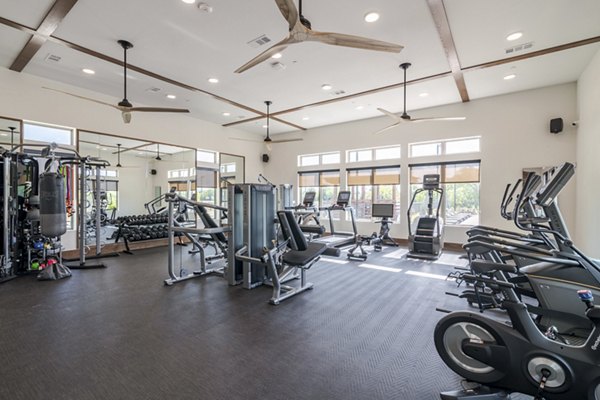 fitness center at Marlowe Denton Apartments 