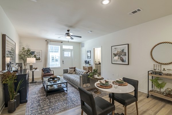 living room at Marlowe Denton Apartments 