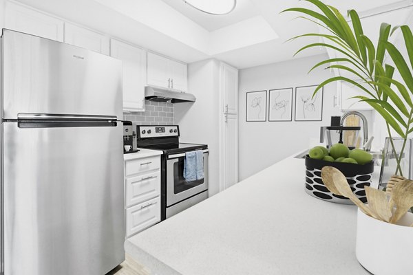 kitchen at Connect on Union Apartments