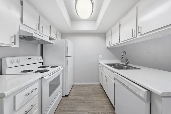 kitchen at Connect on Union Apartments