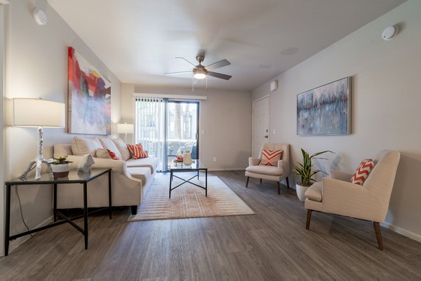 living room at Connect on Union Apartments
