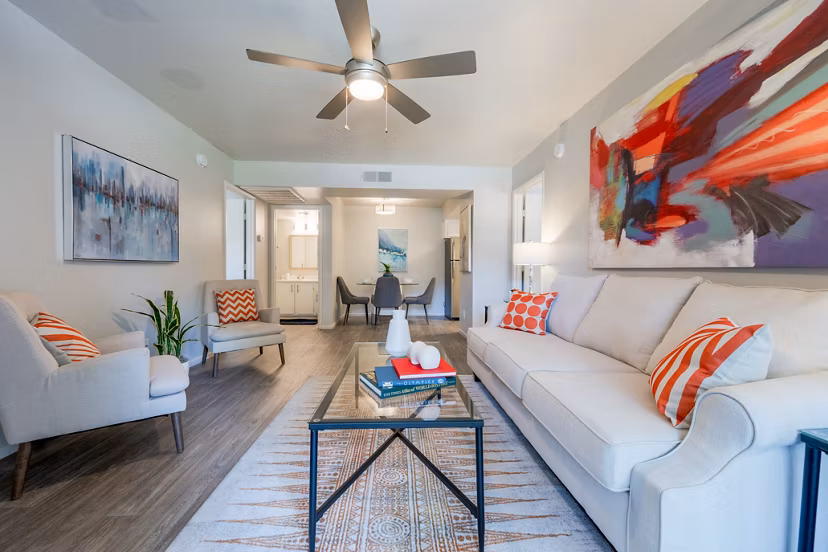 living room at Connect on Union Apartments