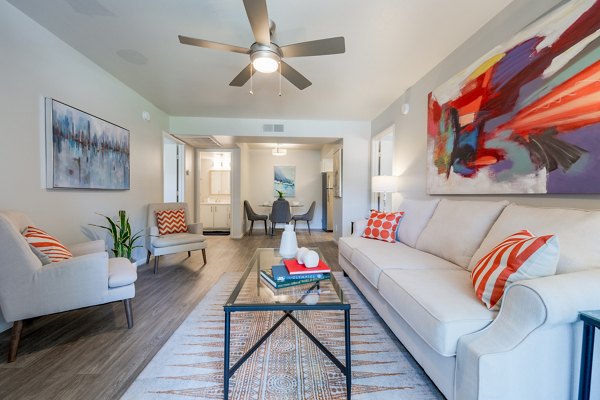living room at Connect on Union Apartments