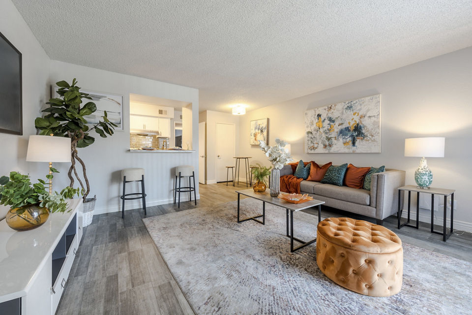 living room at Sierra Pines Apartments