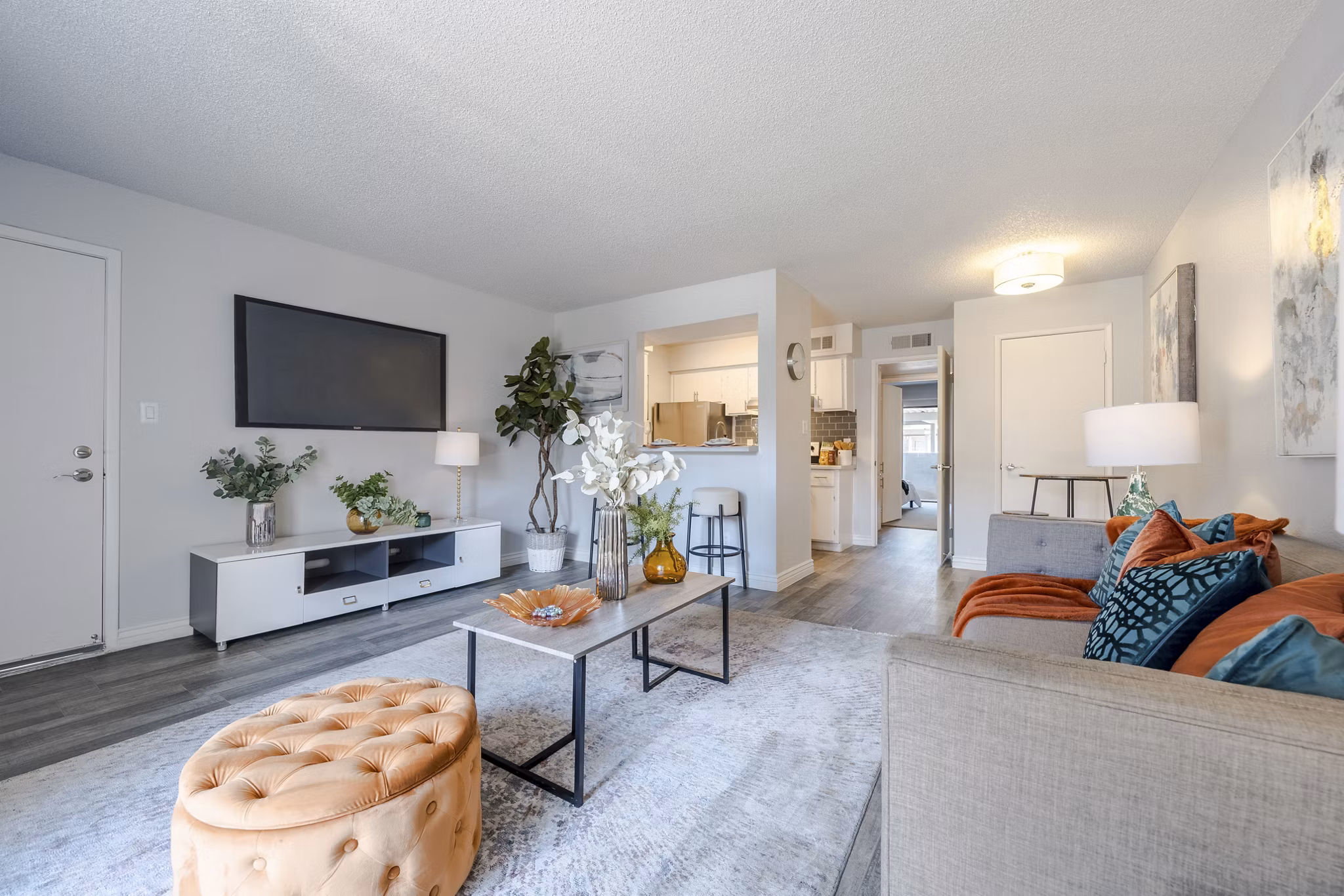 living room at Sierra Pines Apartments