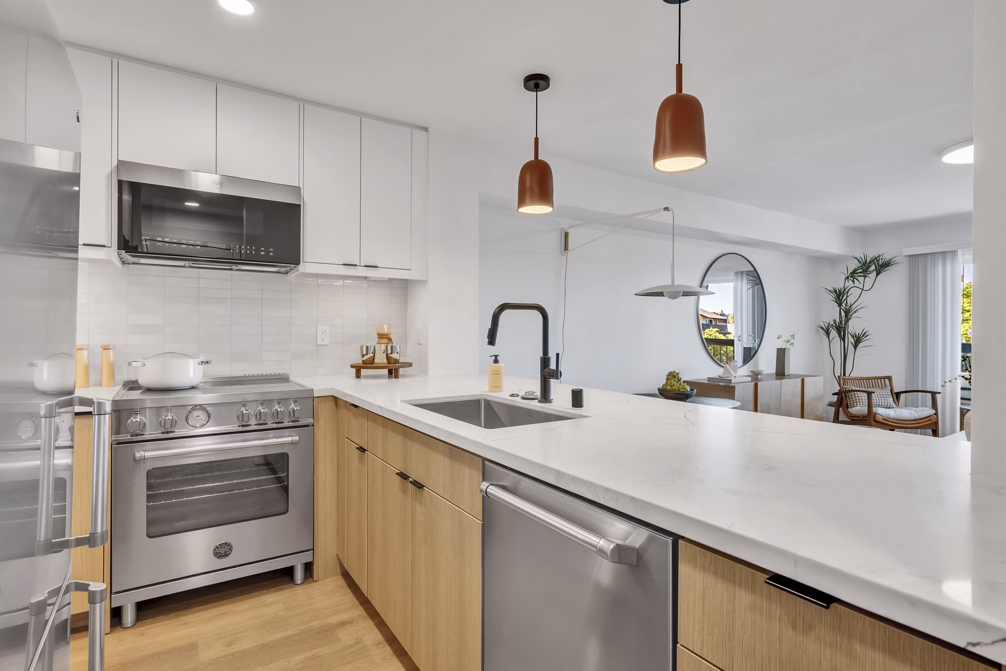 Kitchen at Park Newport Apartments
