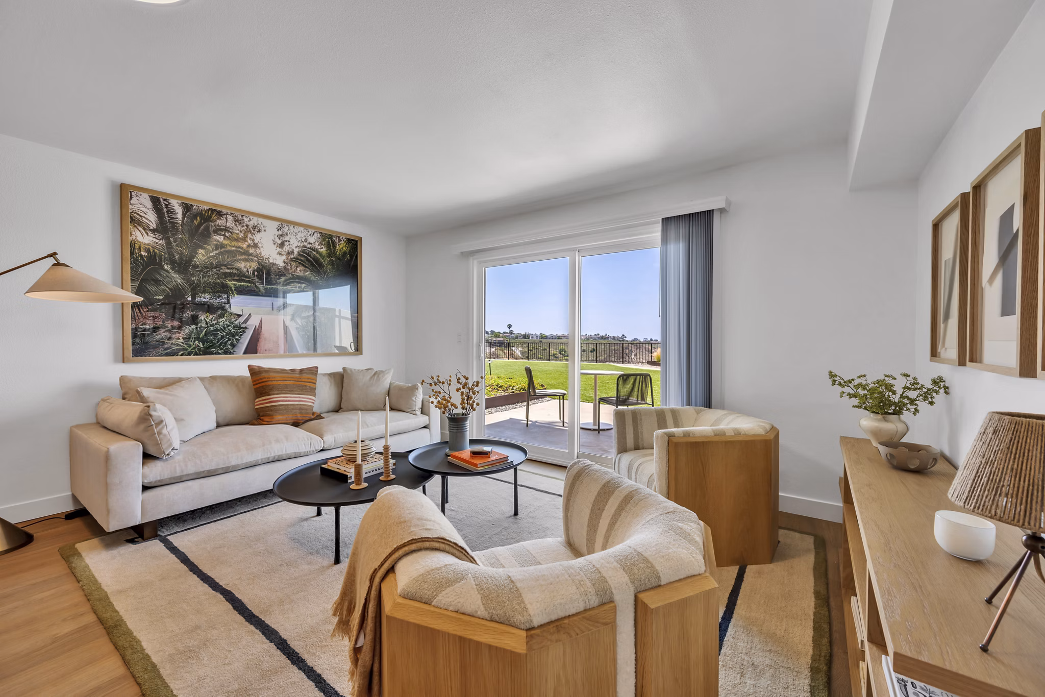 Living Room at Park Newport Apartments