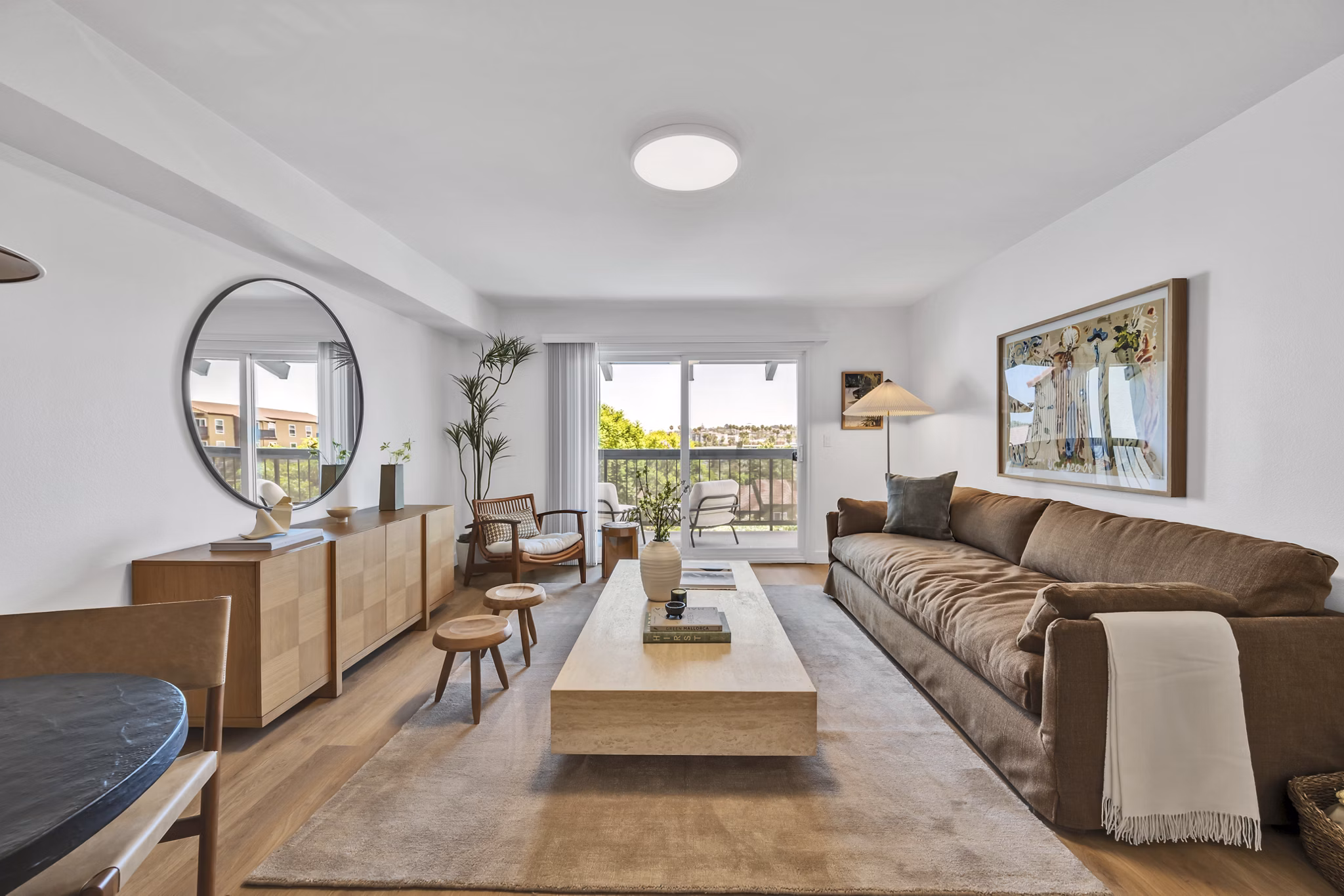 Living Room at Park Newport Apartments
