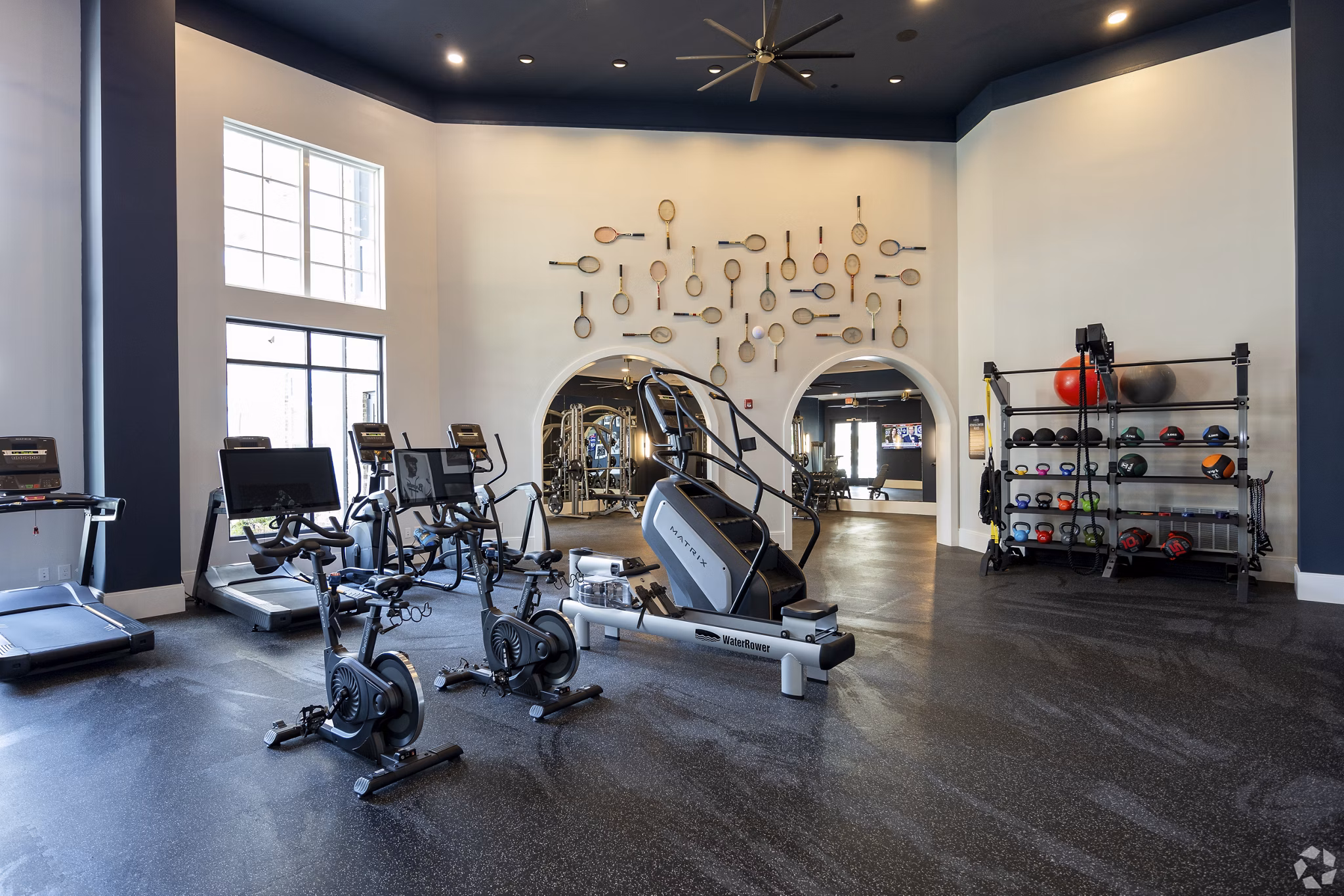 fitness center at The Laurel Apartments