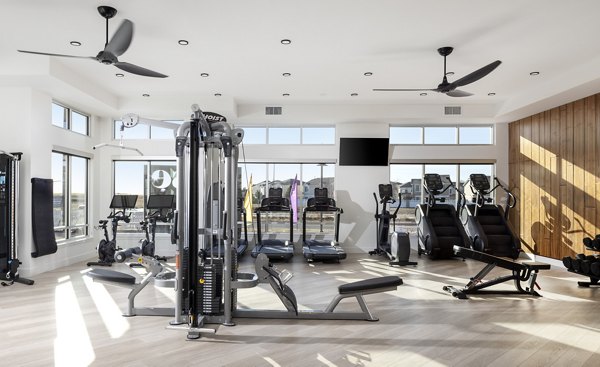 fitness center at Prose at Painted Prairie Apartments