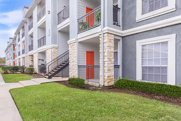 exterior at City Park in The Heights Apartments