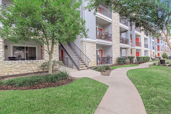 exterior at City Park in The Heights Apartments