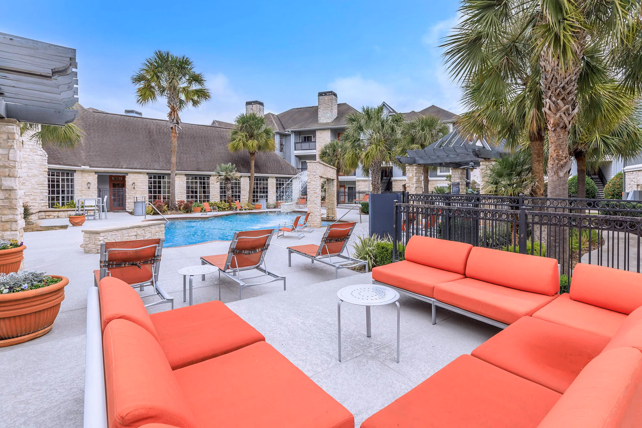 Luxurious pool at City Park in The Heights Apartments offering relaxation and leisure in a premium setting