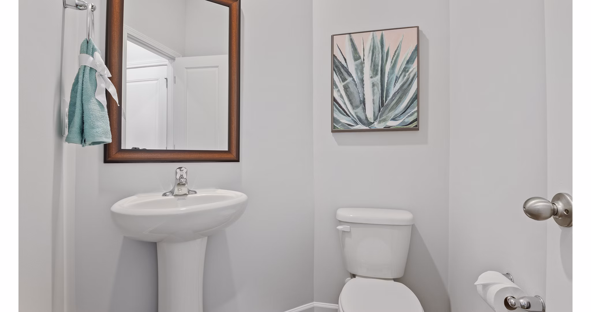 Modern bathroom with sleek fixtures at Rosemary Glen Apartments