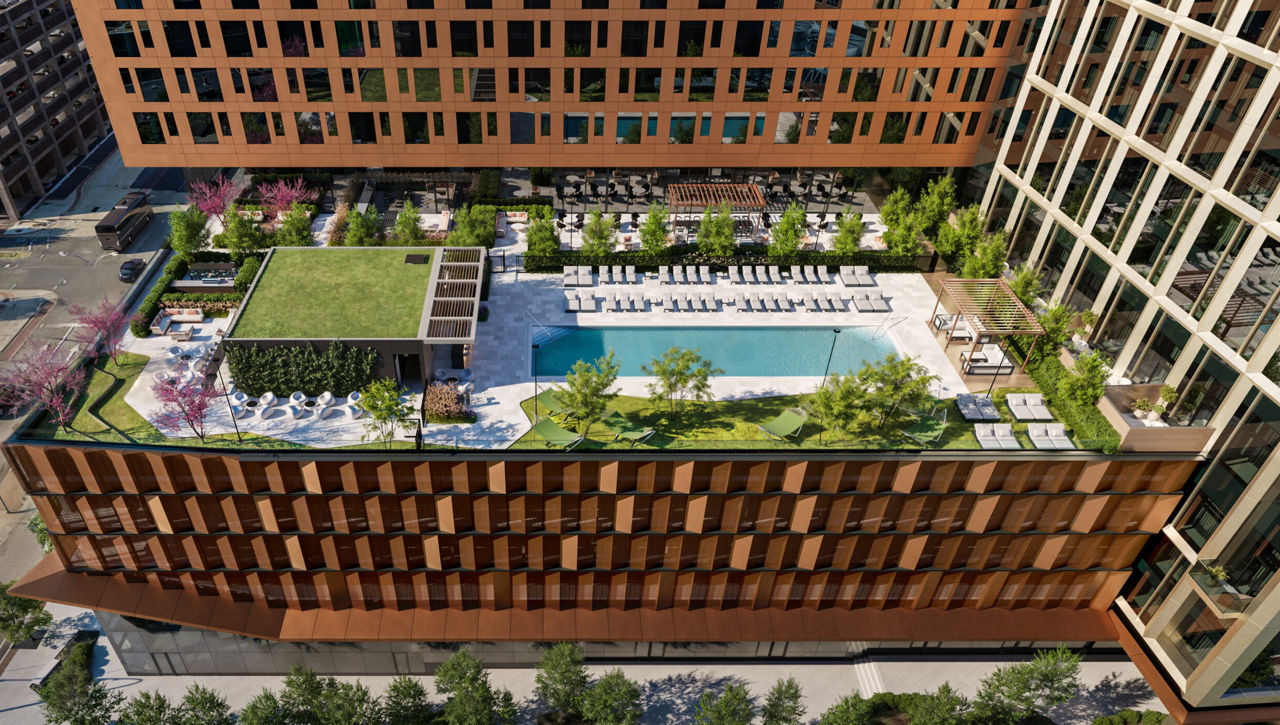 Roof deck at 25 North Lex