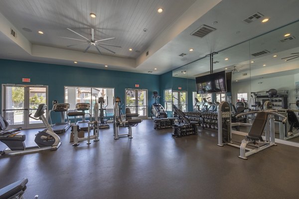 State-of-the-art fitness center with modern equipment at Cyan at Green Valley Apartments