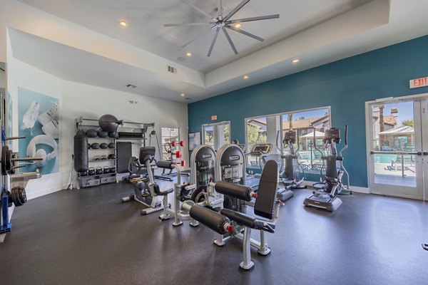 Fitness center with state-of-the-art equipment at Cyan at Green Valley Apartments