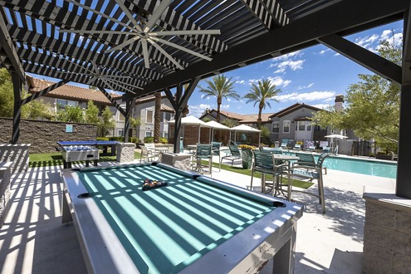 Courtyard with lush landscaping at Milano Apartments, a luxury property offering serene outdoor spaces