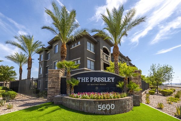 signage/building/exterior at The Presley at Whitney Ranch Apartments