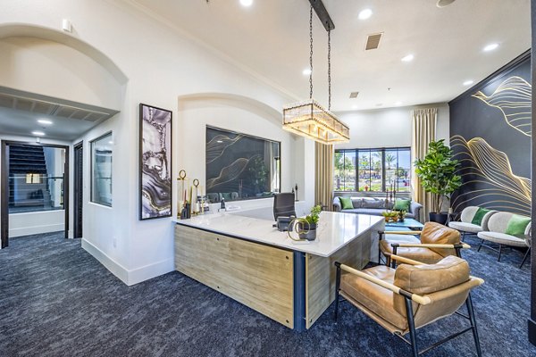 The Presley at Whitney Ranch: Modern clubhouse with leisure spaces