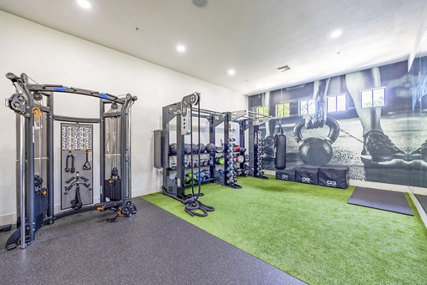 Modern fitness center with top-tier equipment at The Presley at Whitney Ranch Apartments, ideal for residents seeking an active lifestyle
