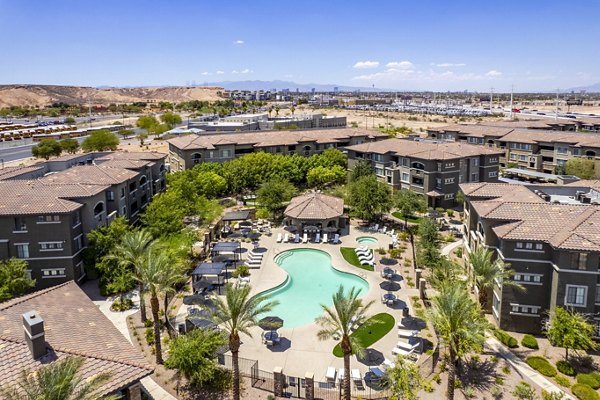 The Presley at Whitney Ranch: Resort-style pool and contemporary apartment building in Henderson