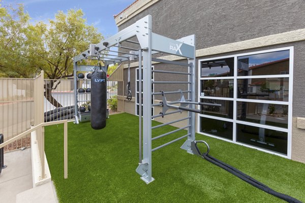 State-of-the-art fitness center with modern equipment at Townhomes at Horizon Ridge Apartments Perfect for active lifestyles and wellness enthusiasts