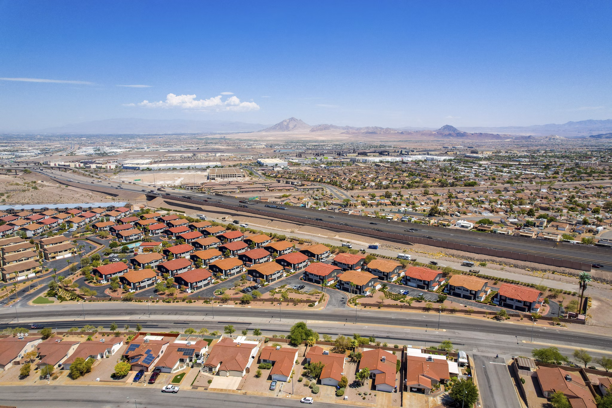Scenic view from Townhomes at Horizon Ridge Apartments showcasing luxury living amidst natural landscapes