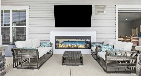 patio at River Rock at Blume Road Apartments