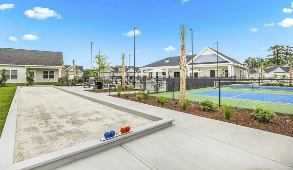 recreational area at River Rock at Blume Road Apartment Homes