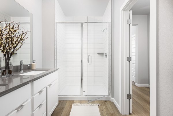 bathroom at Finley at Baseline Apartments