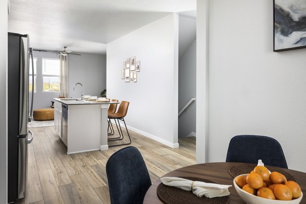 dining room at Finley at Baseline Apartments