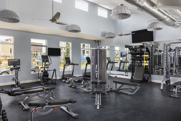 fitness center at Finley at Baseline Apartments