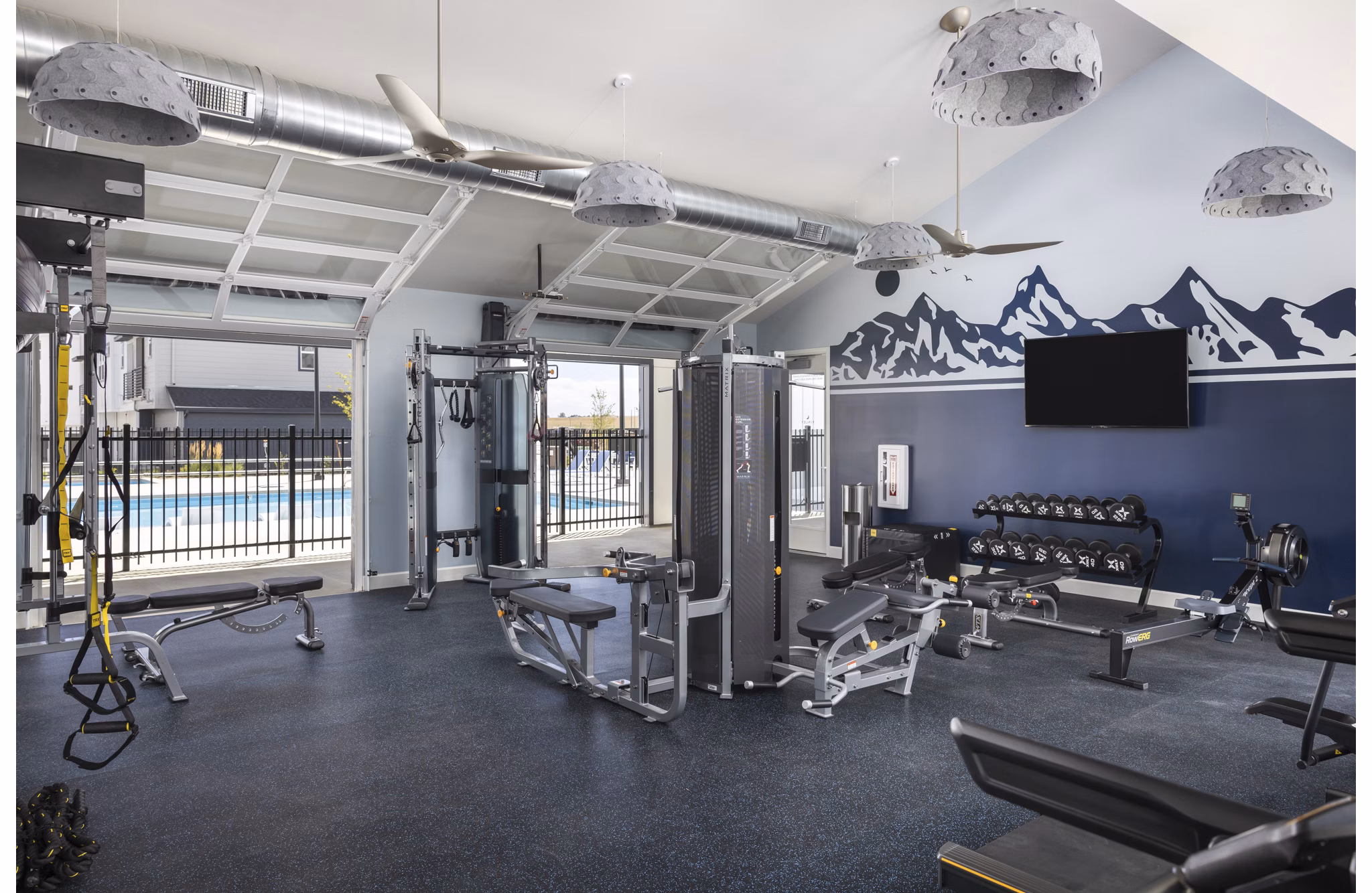 fitness center at Finley at Baseline Apartments