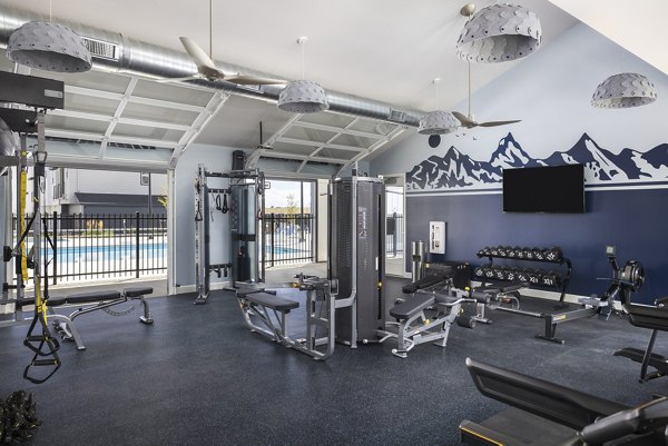 fitness center at Finley at Baseline Apartments