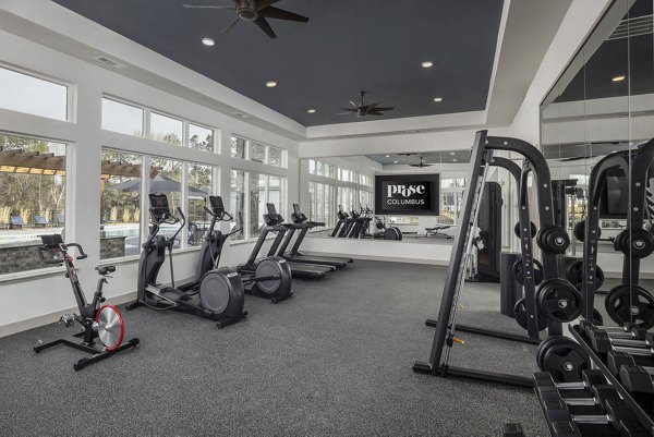 State-of-the-art fitness center with modern equipment at Prose Columbus Apartments offering a range of workout options for residents