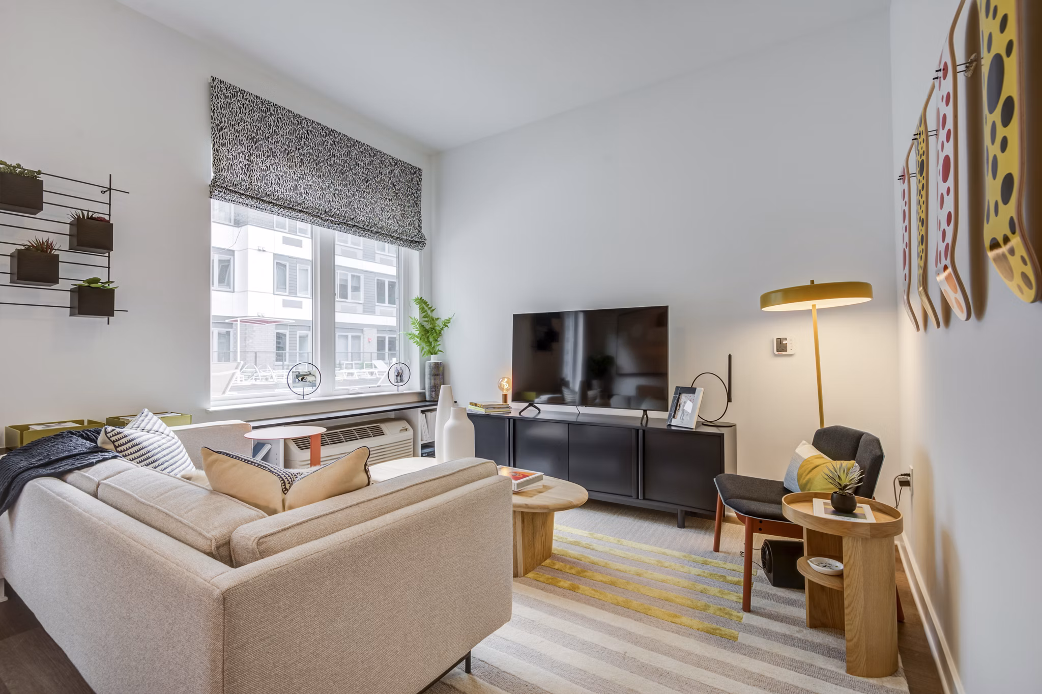 living room at The District Apartments