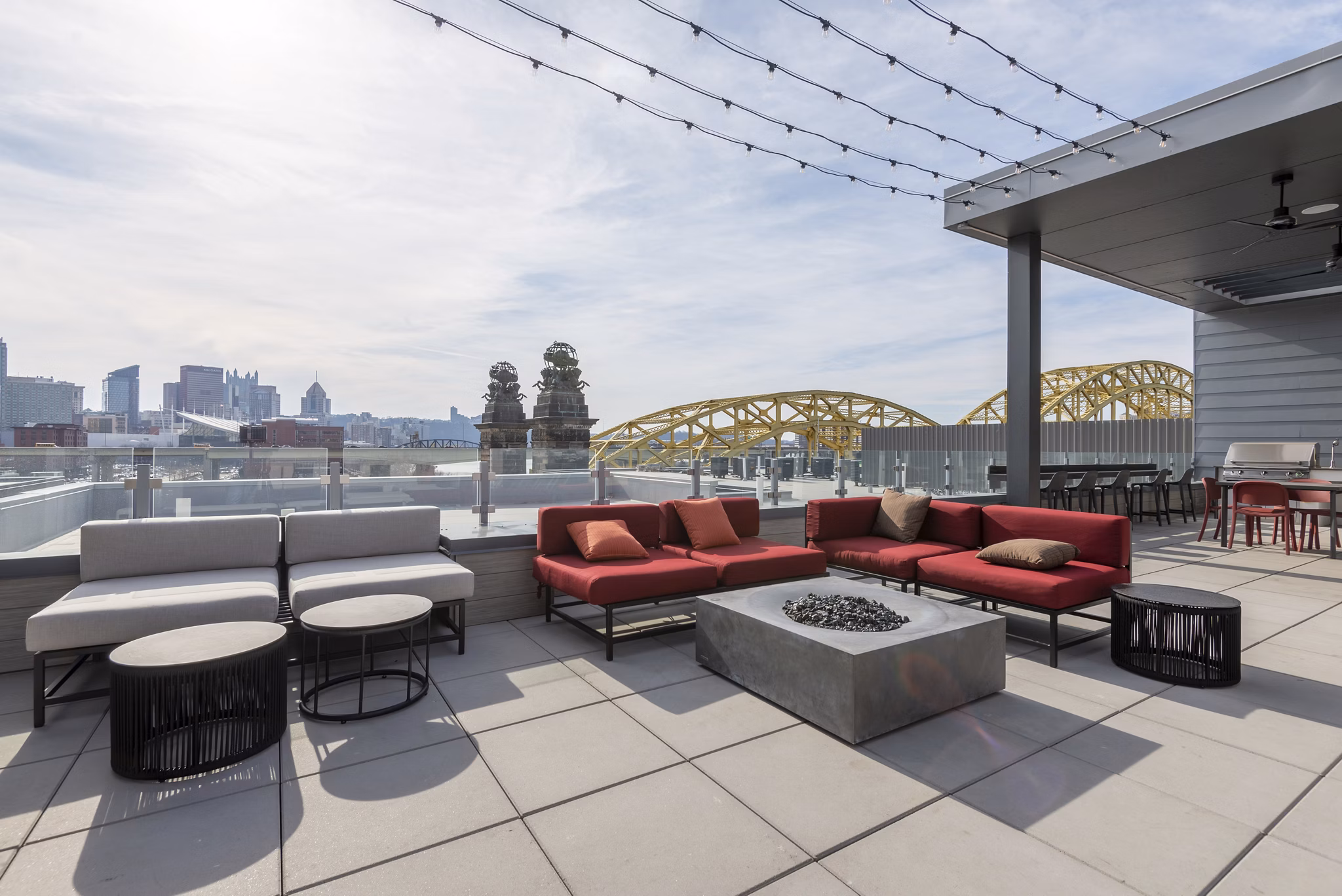 rooftop deck at The District Apartments