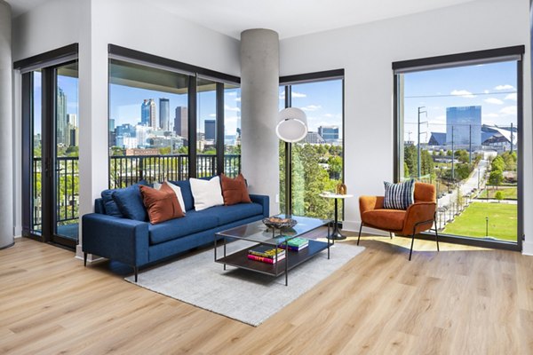 Modern living room with stylish decor in The Grace Residences Apartments