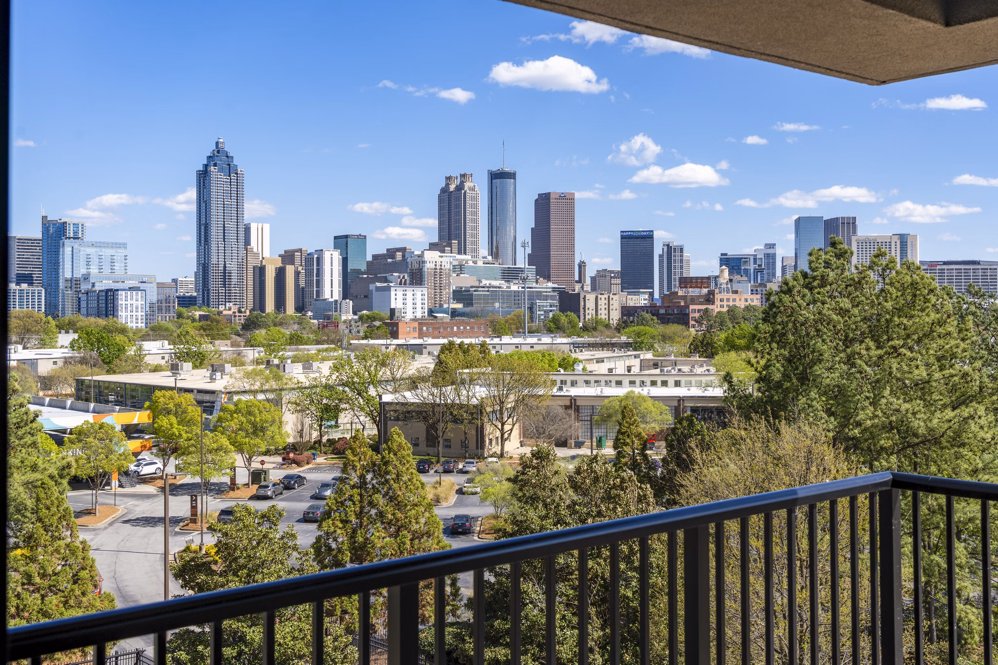 The Grace Residences: Scenic patio with modern seating in luxury apartments