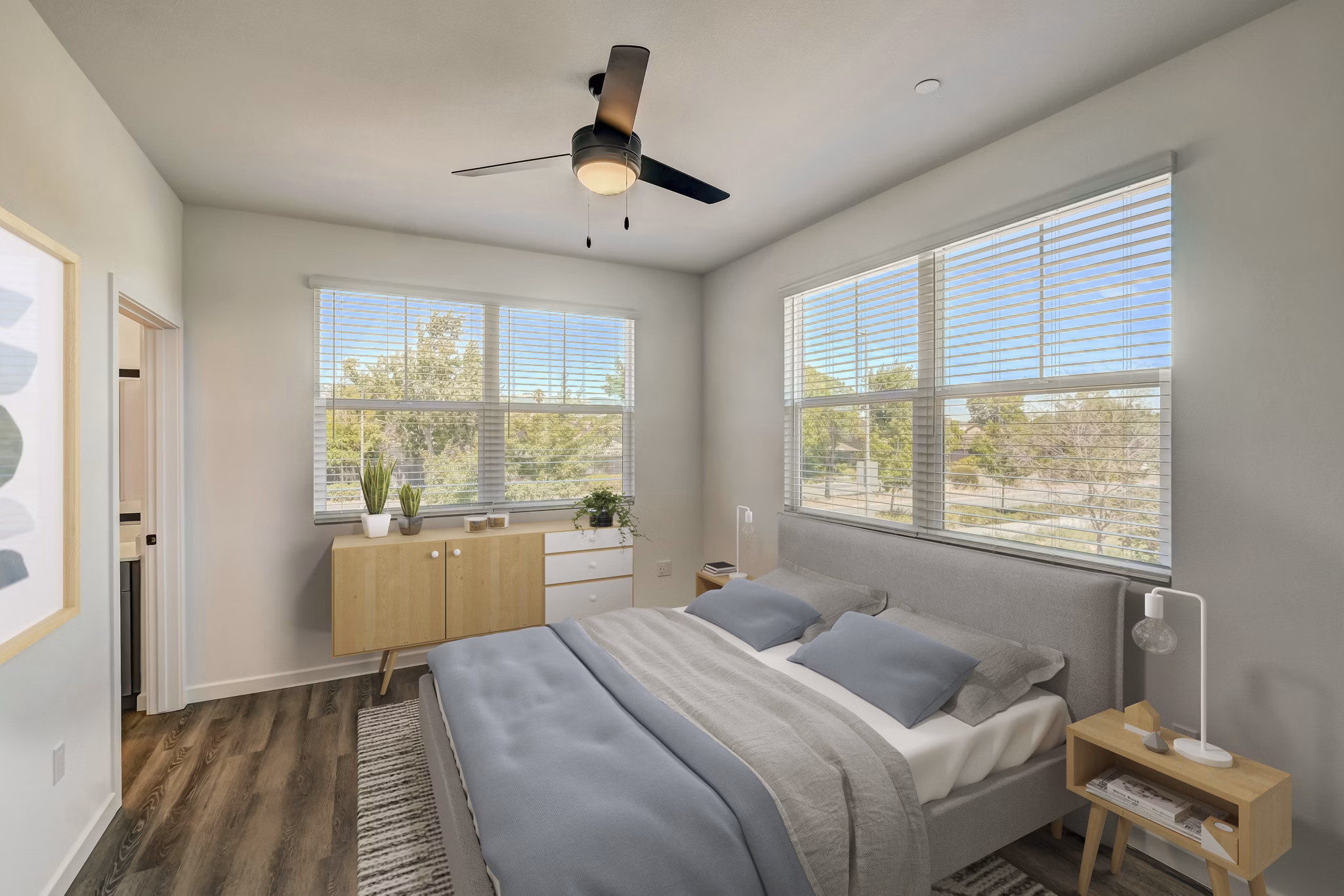 bedroom at Haven at Deer Creek Apartments