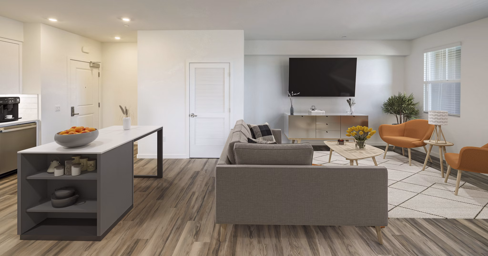 living room at Haven at Deer Creek Apartments